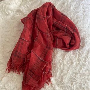 Red Plaid Scarf